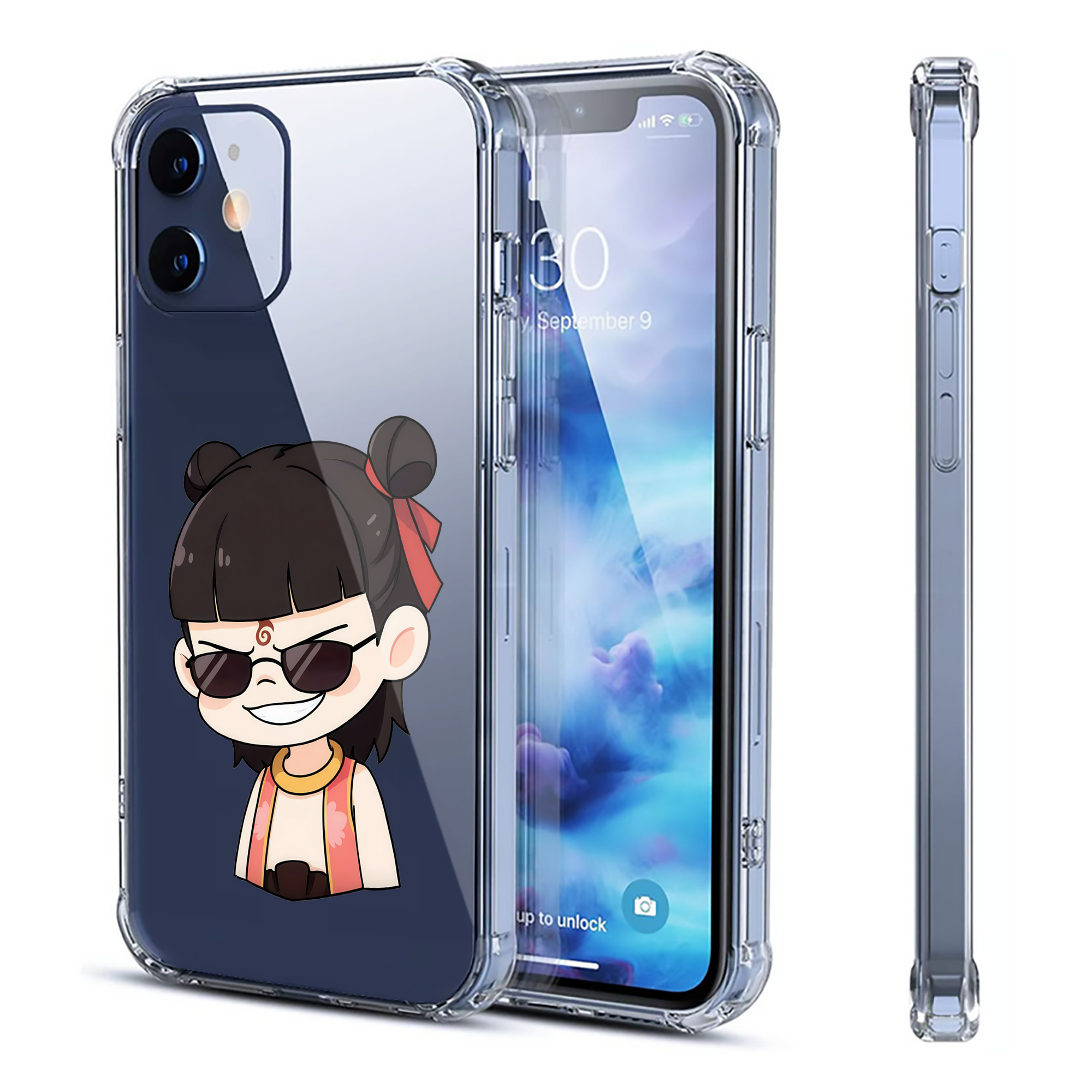 （画像用） Ne Zha 2 ナタ 魔童の大暴れ 【iPhone 12シリーズ対応】透明スマホケース（クリアソフトケース）